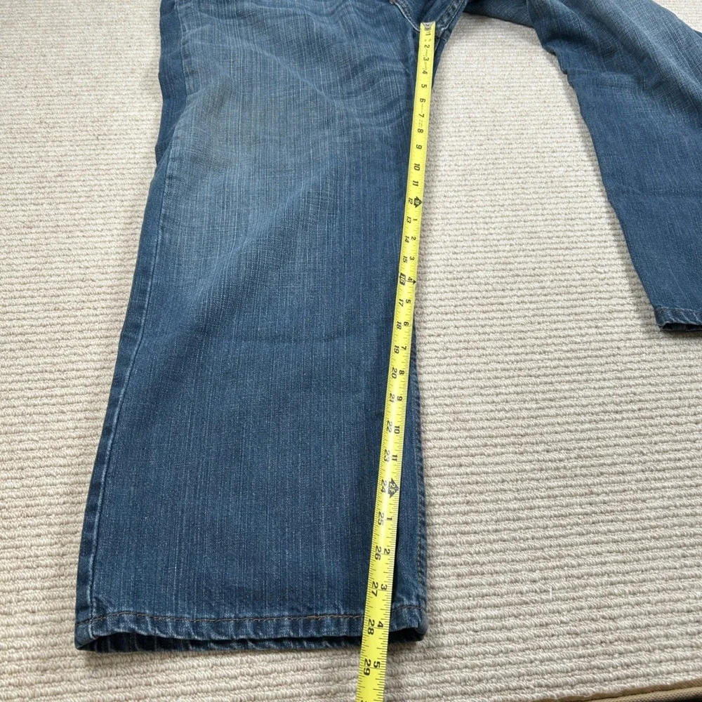 Levi's 569 Loose Straight Jeans Mens 42x30 Tag 42x28 Actual Med Wash Blue Denim